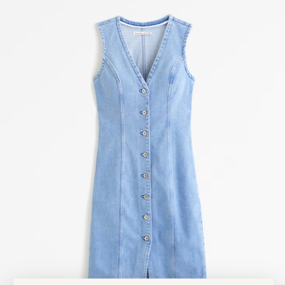 Abercrombie & Fitch Blue Midi Dress - Picture 3 of 16